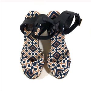 Tory Burch criss cross wedge espadrille
